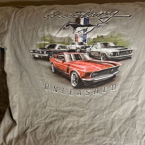 Men's Mustang Graphic Tee - Gray